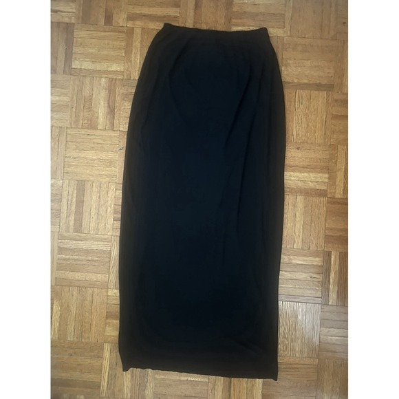 Assembly New York Women's Black‎ Overdyed Jersey Maxi Long Skirt Size M